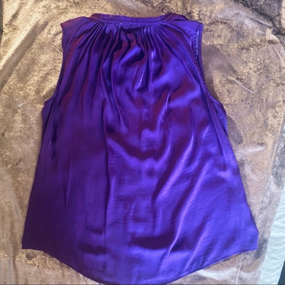 ANA Silky Sleeveless Ruffle Trapeze Blouse - Picture 6 of 6